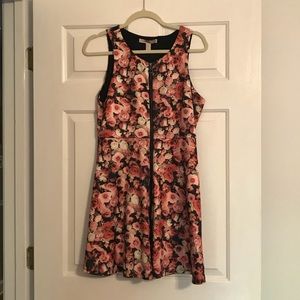 Floral Zipper Dress
